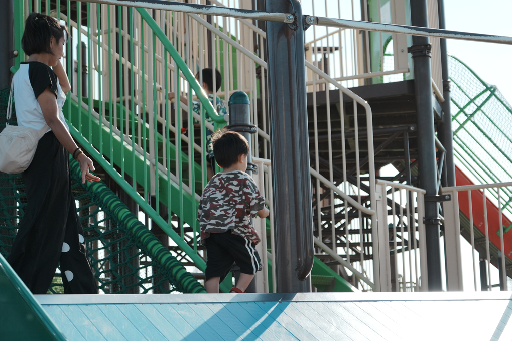 大きい公園にて