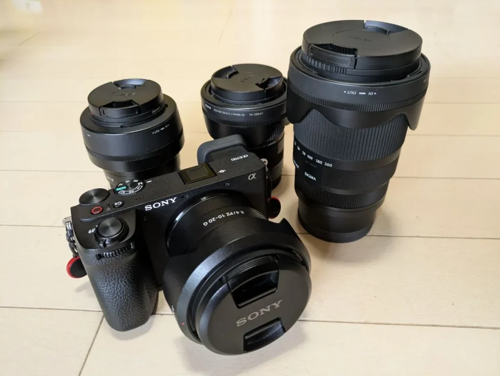 現在のレンズ4本とα6700